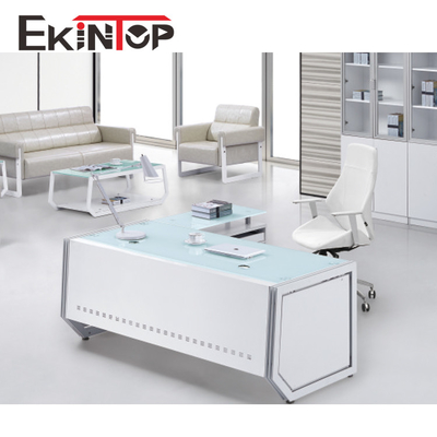 Ekintop الحديثة مكتب زجاج مكتب دائم ل اعمال المكتب OEM