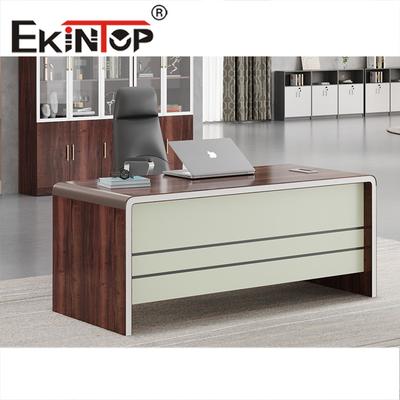 طاولة مكتب فاخرة من Boss ، مكتب تنفيذي على طراز Loft الصناعي 1600 وات * 800 د * 760 مم