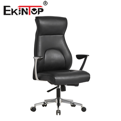 كرسي مكتب جلدي فاخر PU Swivel Ergonomic Executive Chair الشركة المصنعة OEM