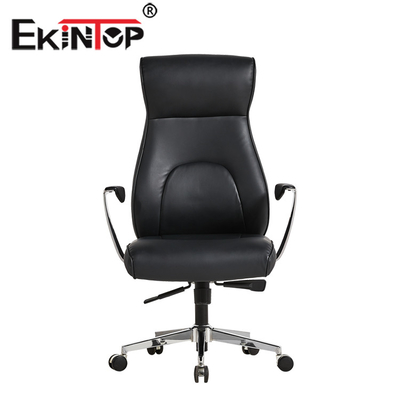 كرسي مكتب جلدي فاخر PU Swivel Ergonomic Executive Chair الشركة المصنعة OEM
