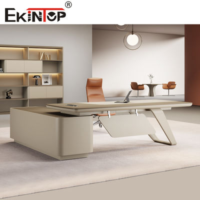 Ekintop Executive Wooden Furniture Office Table Desks with Drawers