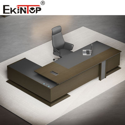Ekintop Office Furniture Wooden Executive Boss Luxury L Shaped Manager CEO Office Desk